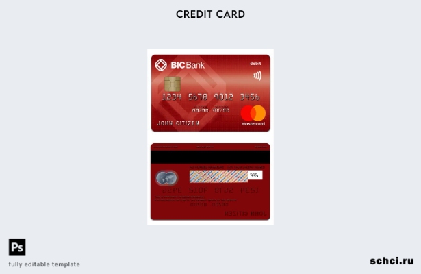 цифровая загрузка шаблона дебетовой карты Mastercard BICBank в Камбодже
